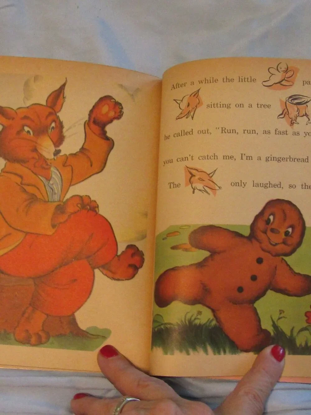Lot 4 Vintage 1956 BONNIE ACTION BOOKS 1950s GINGERBREAD MAN-WHO EVER SAW?-TRAIN